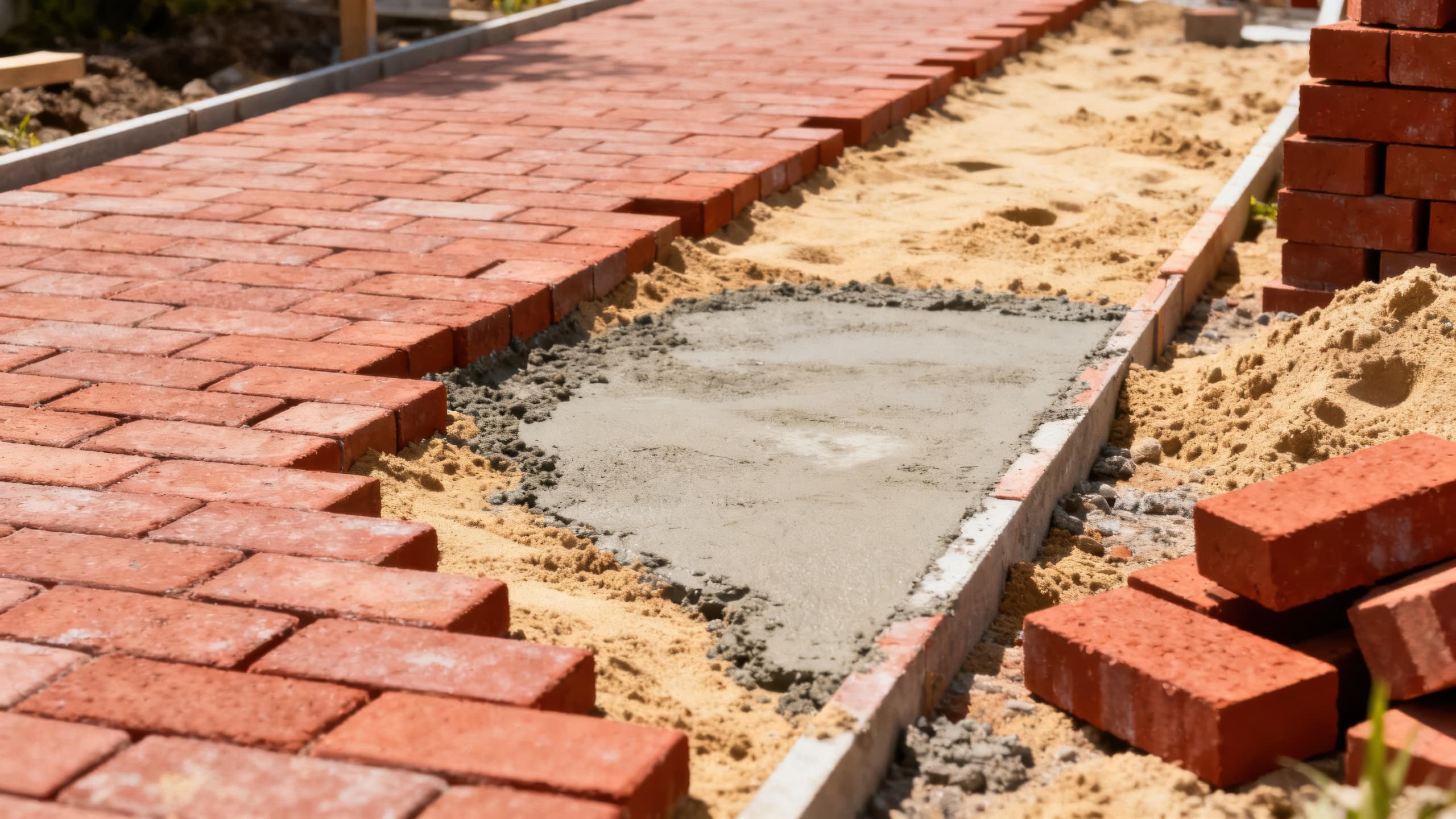 Brick pathway