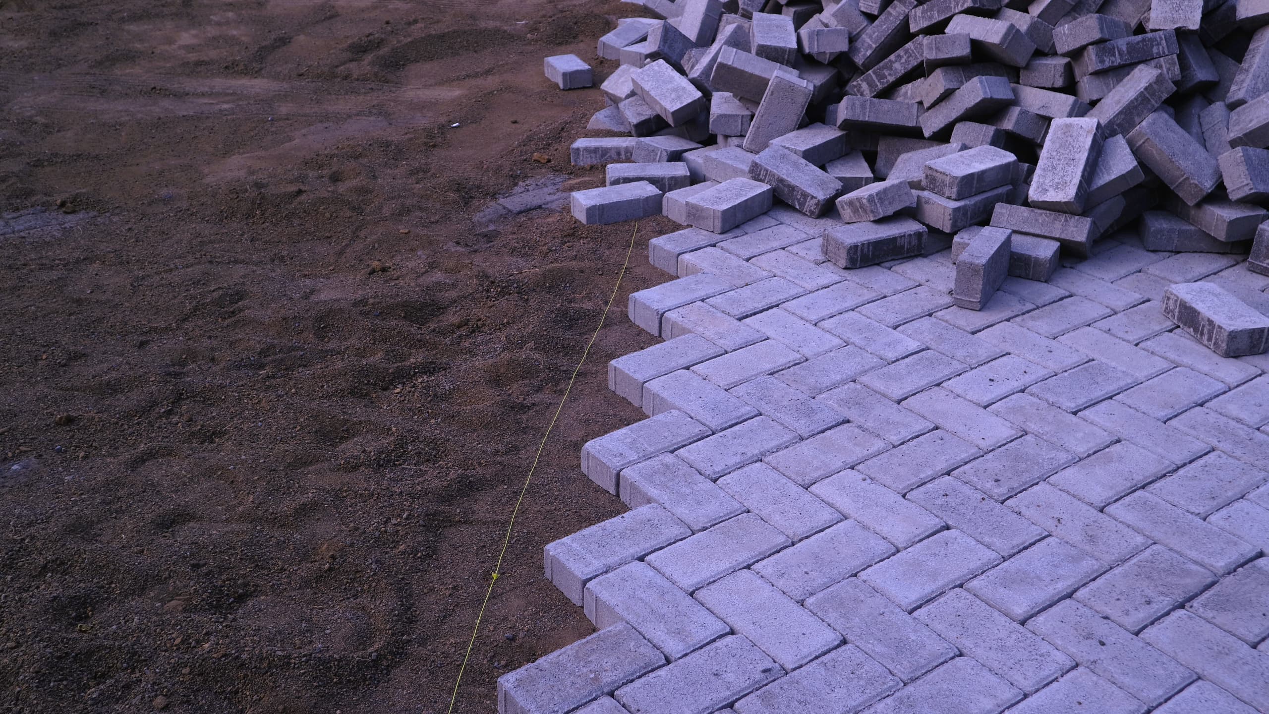 Herringbone driveway